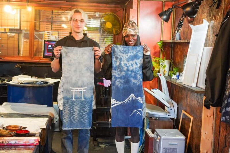 Ukiyo-e Indigo Dyeing Workshop at Mt. Fuji - Personalizing Your Artwork