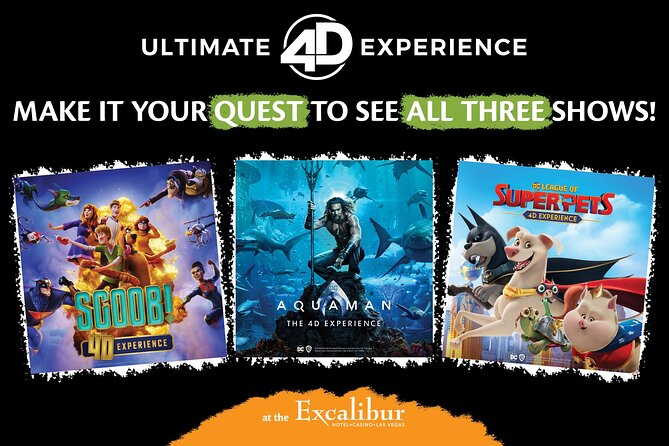 Ultimate 4D Experience at the Excalibur Hotel and Casino - Pricing and Booking Information