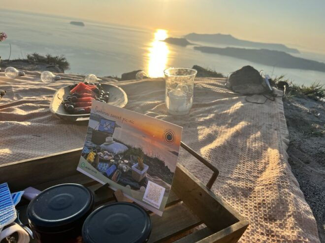 Uncrowded Santorini Sunset PicNic - Santorini Caldera Visit
