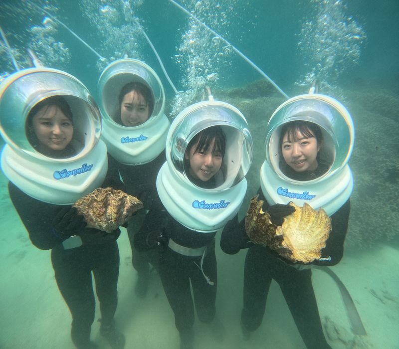 Underwater SeaWalker Experience Ishigaki Island - From hotel meeting point to the seabed