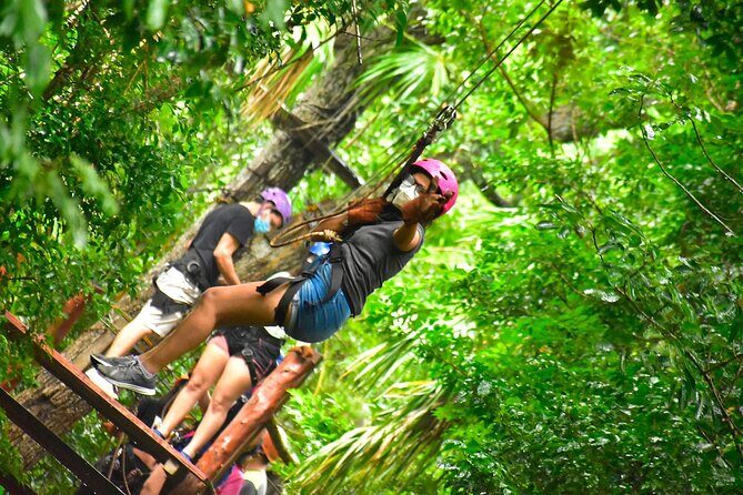 Unforgettable off-road experience from Cancun. Ziplines & cenote! - Cenote Swim: A Refreshing Finish
