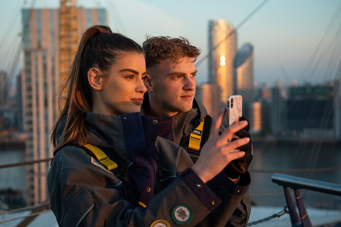 Up at The O2 Sunset Climb - Safety Gear and Harness Provided