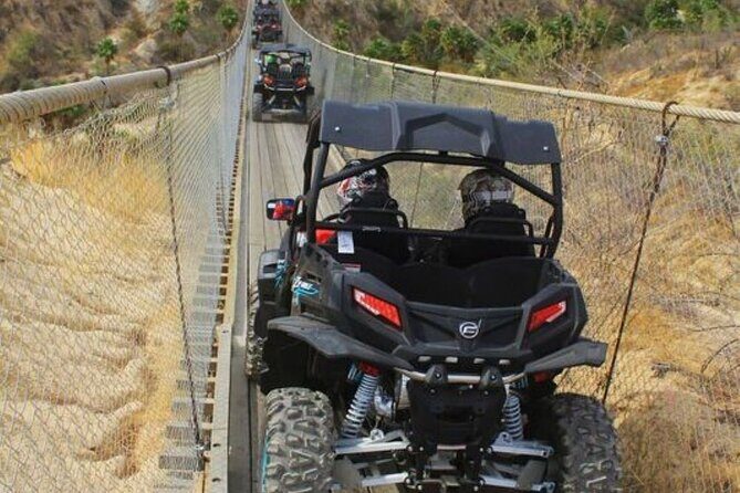 UTV ride in Los Cabos with a pending bridge crossing - The UTV Experience: What It’s Like