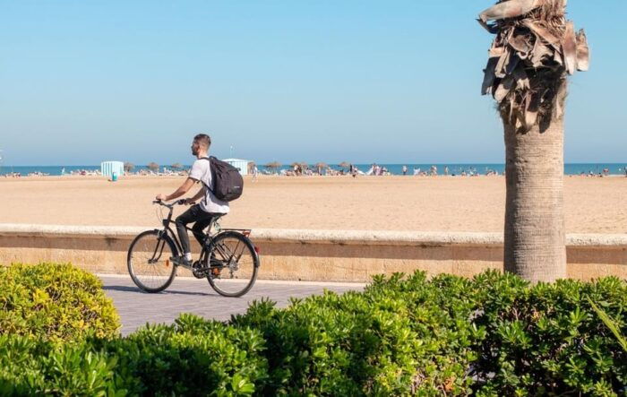 Valencia: Private City Tour on Bike With Drink Stop - Visiting La Marina De València and Malvarrosa Beach