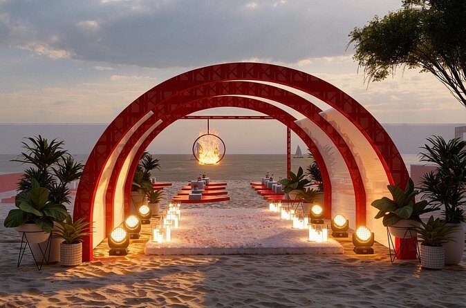 Valentine Day Beach Dinner and Fire Works Experience - Entertainment: Fire Shows and Balloon Celebrations