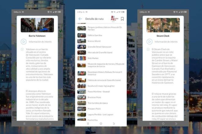 Vancouver Self-Guided Tour App - Multilingual Audioguide - Tour Routes