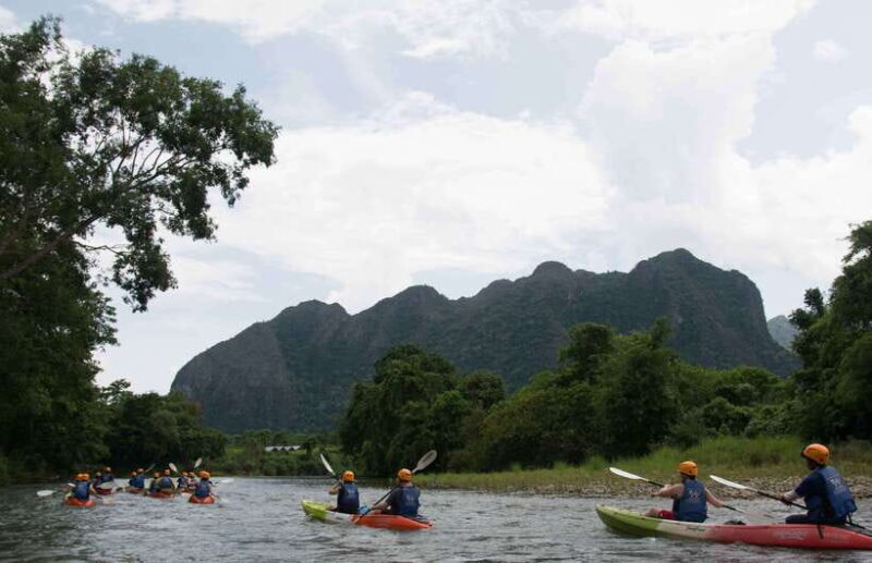 Vang Vieng: Tham Nangfar and Tham Nam Day Tour with Kayaking - Final Kayaking and the Return to Vang Vieng