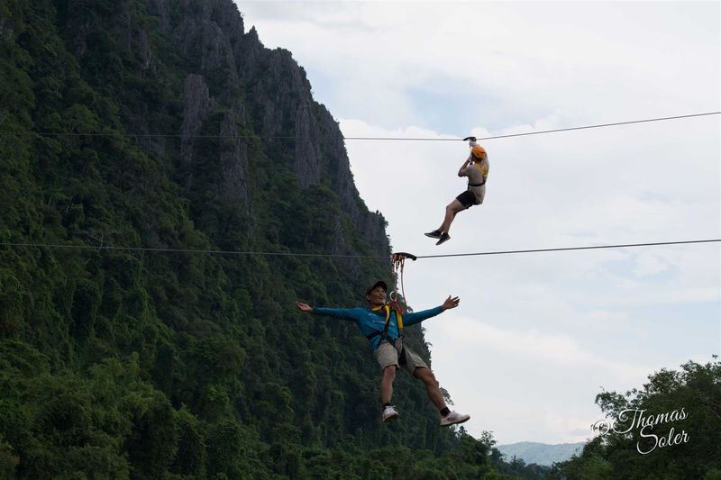 Vangvieng Full-Day Kayaking & Ziplining Adventure with Blue Lagoon - Lunch beneath Phar None Cliff