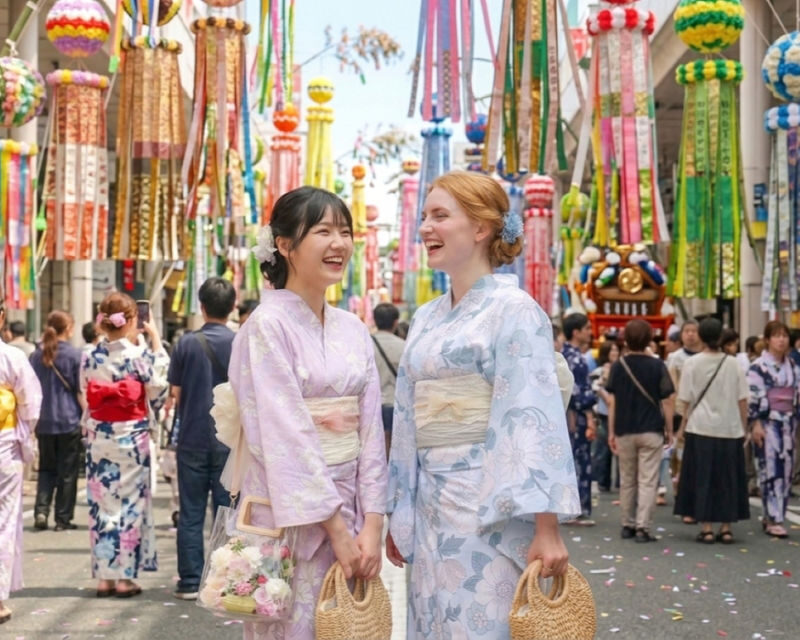 VASARA Kimono and Yukata Rental in Sendai - Getting dressed near Sendai Station