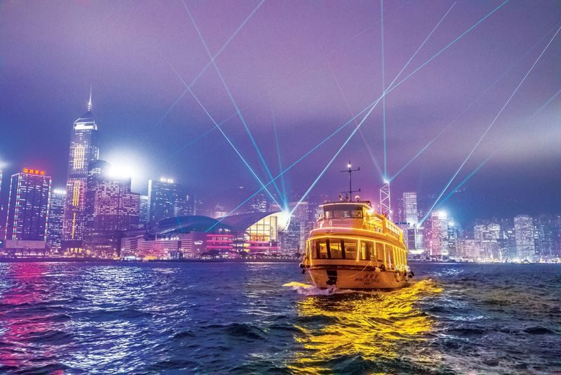 Victoria Harbour Evening Unlimited Drink Cruise by Wing On Travel - Victoria Harbour from the water