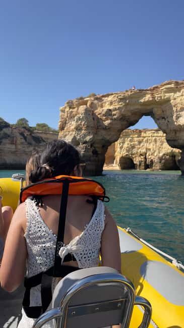 Vilamoura: Private Boat Tour Benagil Cave and Marinha Beach - Whats Included and Whats Not