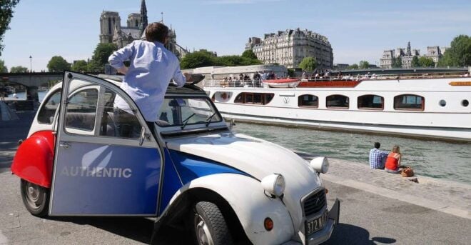 Vintage 2CV Tour Cruise - River Seine Cruise