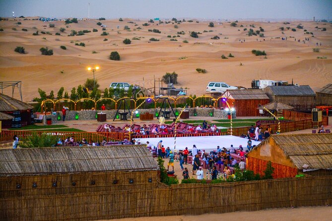 VIP Desert Safari Dubai With Buffet BBQ Dinner Serve on Table - Arabic Coffee, Flavored Shisha, and Belly Dancing Performance