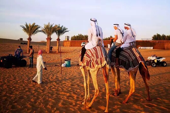 VIP Desert Sarafi: Sandsarari, Quad Bike, Camel Ride & BBQ at Luxury Camp - Pricing and Guarantee