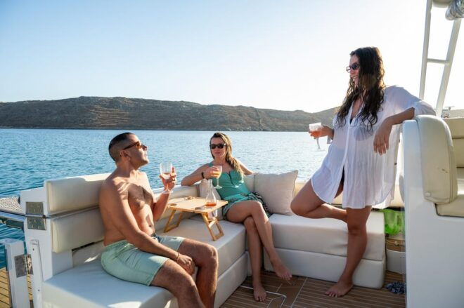Vlichada Port: Private Boat Cruise With Swim Stops & Drinks - Included Amenities