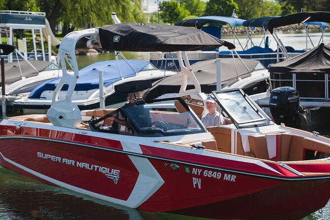 Wake Surfing on a Luxury Captained Cruise in Canandaigua - Wake Surfing on a Luxury Captained Cruise in Canandaigua