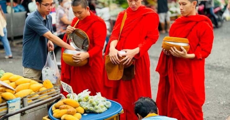 Walk With Monks Collecting Alms - Itinerary Highlights