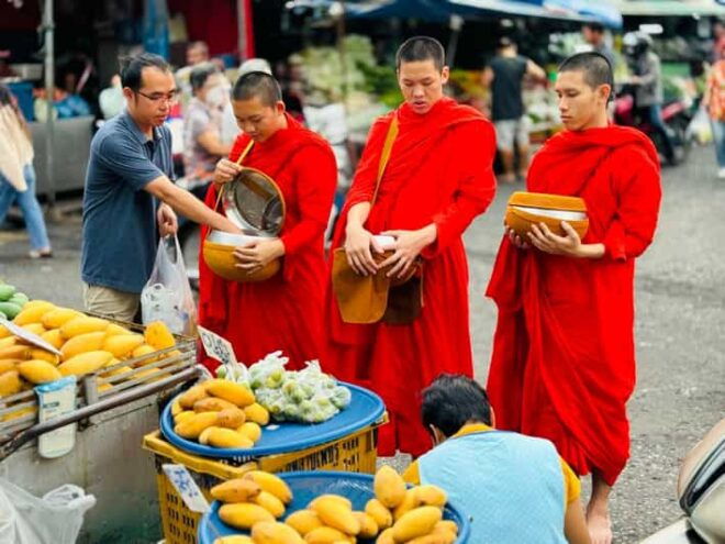 Walk With Monks Collecting Alms - Included Services