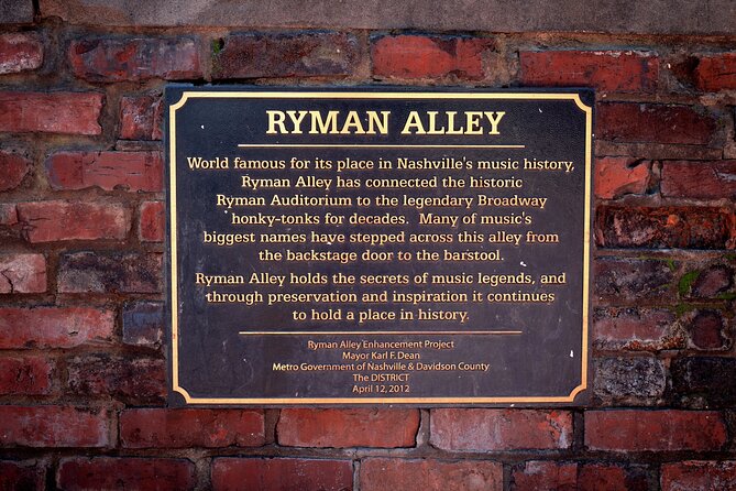 Wander Nashville Historic Tour - Tour Highlights