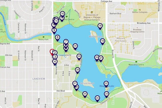 Wascana Lake: a Smartphone Audio Walking Tour - Meeting and Pickup Details