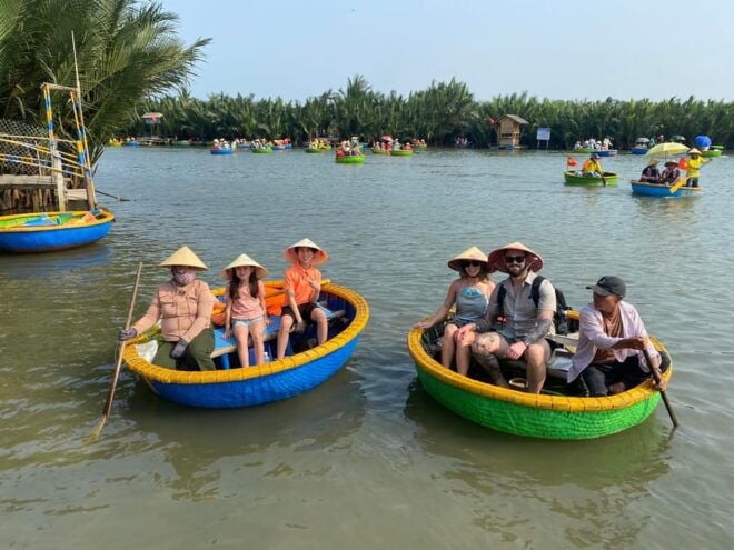 Water Coconut Basket Boat Hoi An Private Bike Tour - Local Fishing Techniques