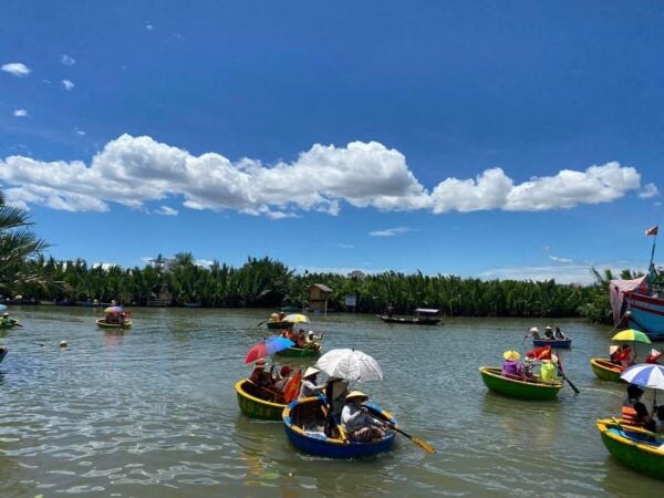 Water Coconut Basket Boat Hoi An Private Bike Tour - Water Coconut Handicrafts