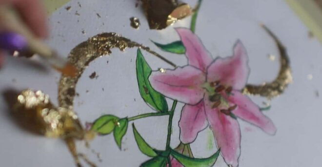Watercolor Painting With Gold Leaf Workshop - Refreshments Offered