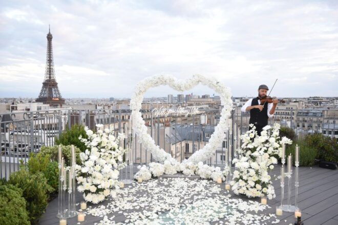 Wedding Proposal on a Parisian Rooftop With 360 View - Unparalleled Parisian Panoramic Experience