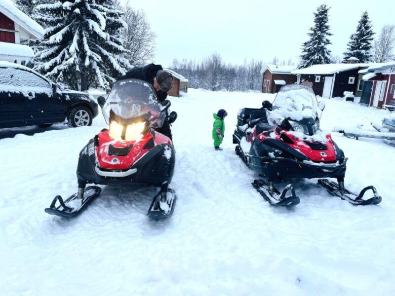 Wilderness Tour with Snowmobile & Ice Fishing - The Cozy Lunch & Fika Break