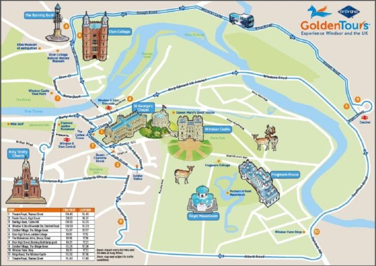 Windsor: Golden Tours Open Top Hop-on Hop-off Bus Tour - Activity Details