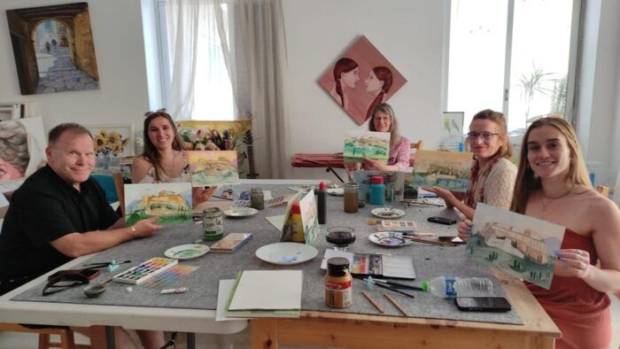 workshop for painting acropolis/landscape with local artist - The Sum Up