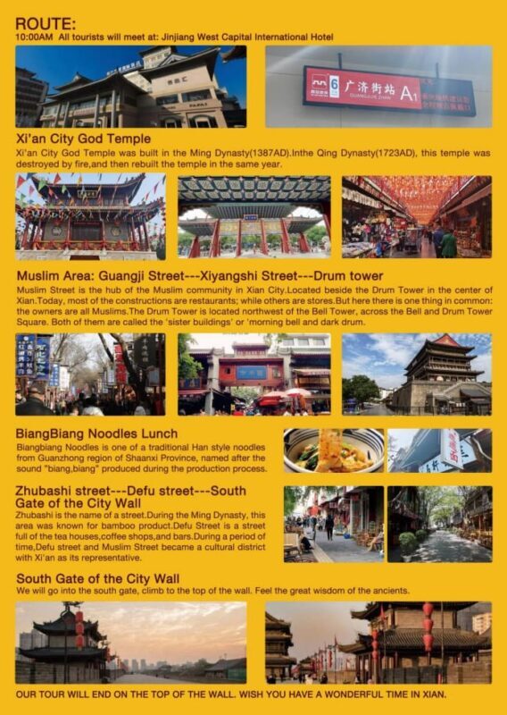 Xian Bell and Drum Tower & City Wall One-Day Small Group Tour - Starting at the City God Temple