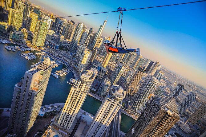 XLine Dubai Solo Urban Zipline in Dubai Marina - Two XLine Dubai Rides