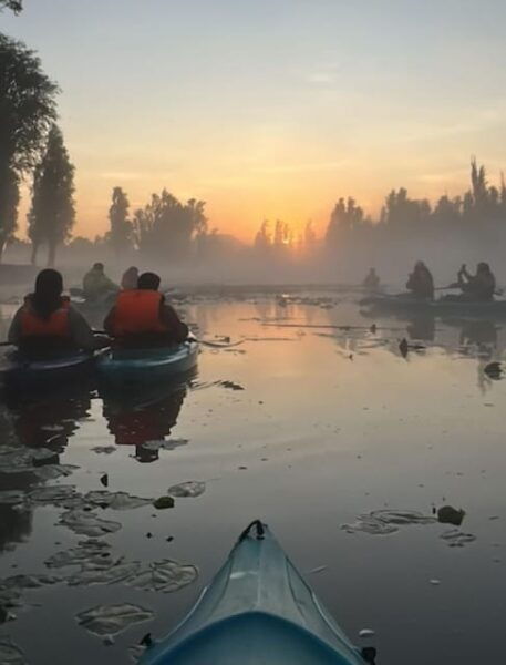 Xochimilco: Kayak at the Magic Morning Light - Capturing the Magical Sunrise