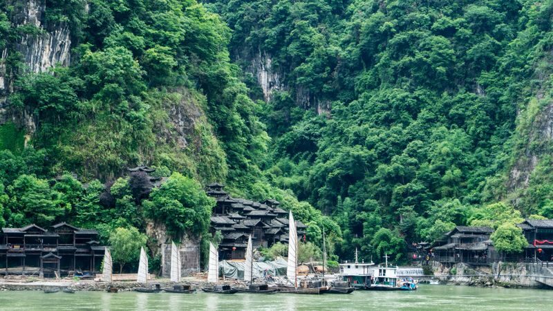 Yichang, Hubei: Three Gorges Tribe 1-Day Tour (Three Gorges Luxury Cruise + First Class Seating + Round-Trip Transfer + Tujia Wedding Performance) - Water Village, Creek Village and the waterfalls