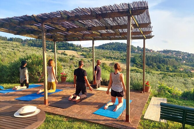 Yoga at Sunset Overlooking Tuscan Countryside - Sunset Yoga Experience