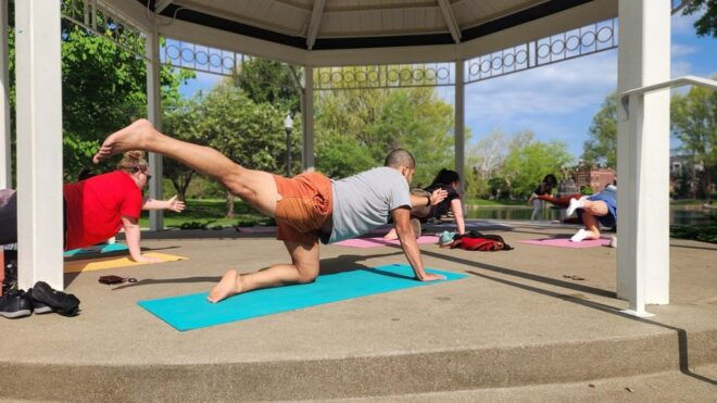 Yoga & Coffee Tour On The Trolley Pub - Inclusions