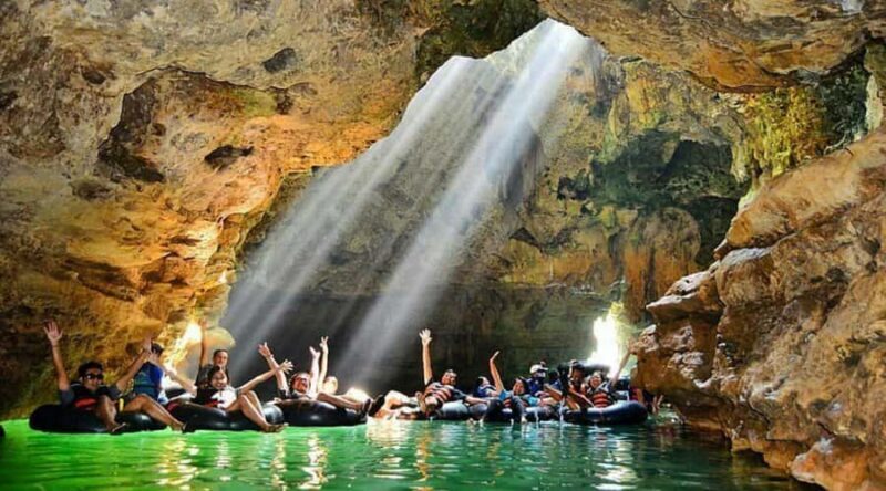 YOGYAKARTA; PINDUL CAVE, TUBING RAFTING & TIMANG BEACH.. - Rafting on the Oyo River: A Gentle Float
