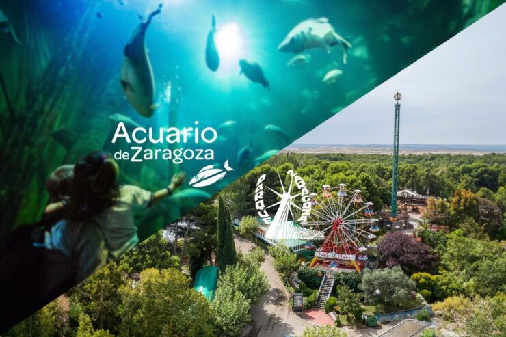 Zaragoza: Combo Amusement Park and Aquarium Entry Ticket - Full Description